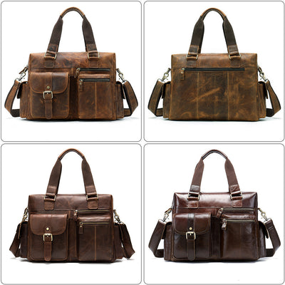 Bolsa de Cuero Premium para Viajes y Negocios - Maletín Duffel Ejecutivo - Image 2