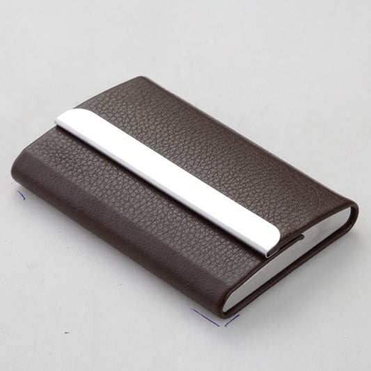 Estuche para Tarjetas de Presentación en Acero Inoxidable con Cierre Magnético de Cuero - Image 2