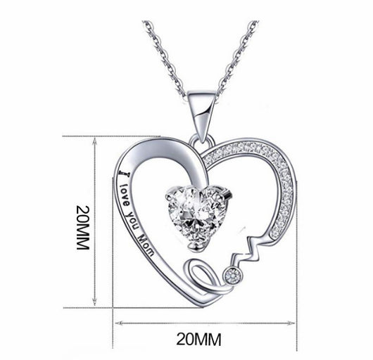 Collar Corazón de Durazno con Grabado Te Amo Mamá - Regalo Día de Madres - Image 7