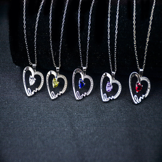 Collar Corazón de Durazno con Grabado Te Amo Mamá - Regalo Día de Madres