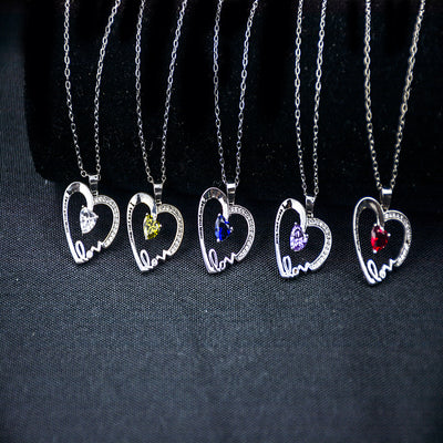 Collar Corazón de Durazno con Grabado Te Amo Mamá - Regalo Día de Madres