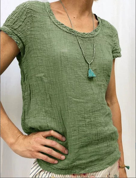 Playera de Algodón Doble Capa Crepe para Mujer - Diseño Moderno y Versátil - Image 6