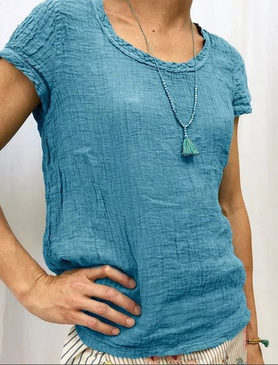 Playera de Algodón Doble Capa Crepe para Mujer - Diseño Moderno y Versátil - Image 4