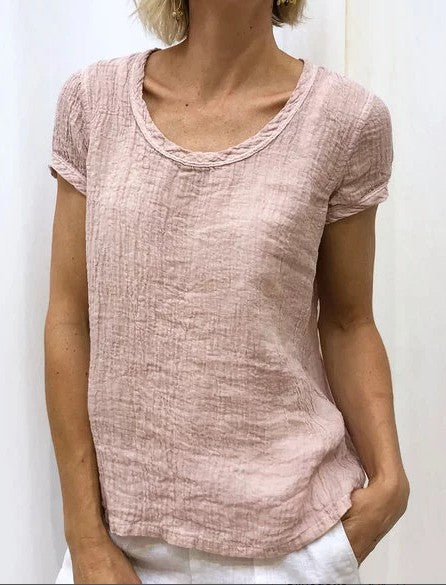 Playera de Algodón Doble Capa Crepe para Mujer - Diseño Moderno y Versátil