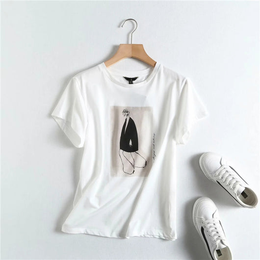 Camiseta Casual de Moda Urbana con Estampado Minimalista - Image 8