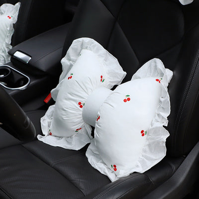 Cojín de Cuello y Reposacabezas con Estampado de Moño para Auto - Image 13