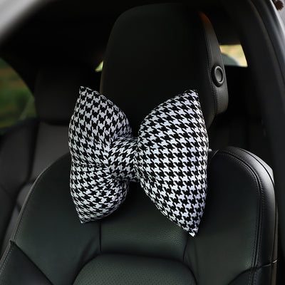 Cojín de Cuello y Reposacabezas con Estampado de Moño para Auto