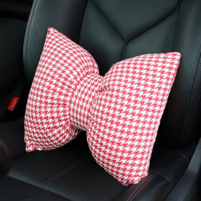Cojín de Cuello y Reposacabezas con Estampado de Moño para Auto - Image 4