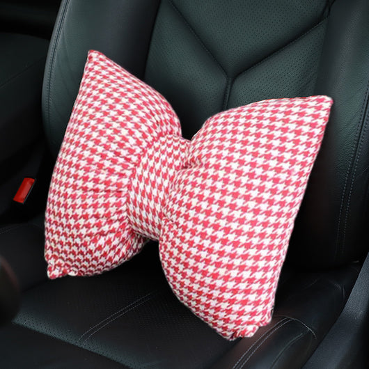 Cojín de Cuello y Reposacabezas con Estampado de Moño para Auto - Image 4