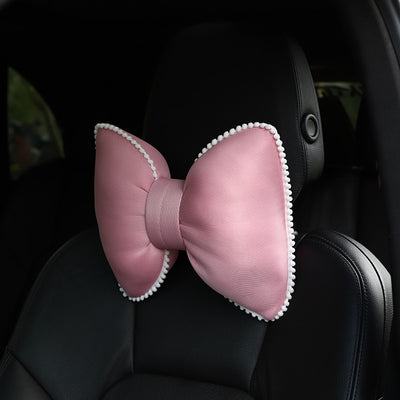 Cojín de Cuello y Reposacabezas con Estampado de Moño para Auto - Image 5