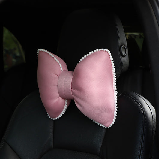 Cojín de Cuello y Reposacabezas con Estampado de Moño para Auto - Image 5