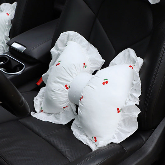 Cojín de Cuello y Reposacabezas con Estampado de Moño para Auto - Image 10