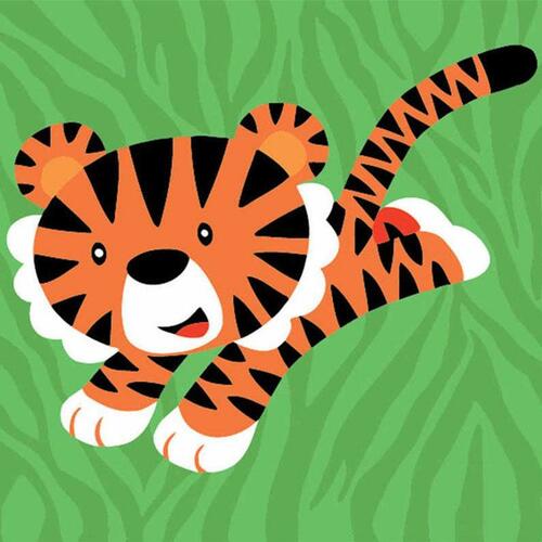 Tigre Valiente - Kit de Pintura por Números DIY