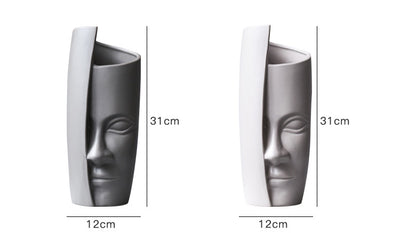 Jarrón de Cristal Artístico con Rostro - Decoración Elegante para Sala y Escritorio - Image 6