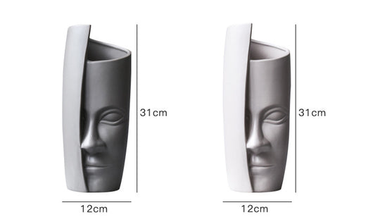 Jarrón de Cristal Artístico con Rostro - Decoración Elegante para Sala y Escritorio - Image 6