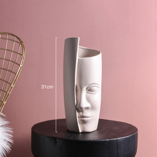 Jarrón de Cristal Artístico con Rostro - Decoración Elegante para Sala y Escritorio - Image 11