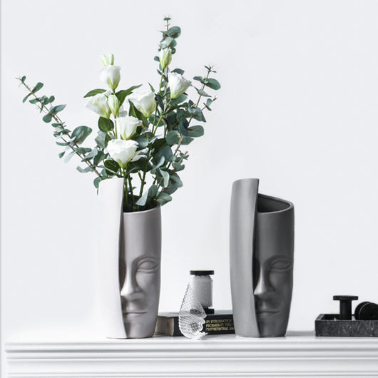 Jarrón de Cristal Artístico con Rostro - Decoración Elegante para Sala y Escritorio - Image 7
