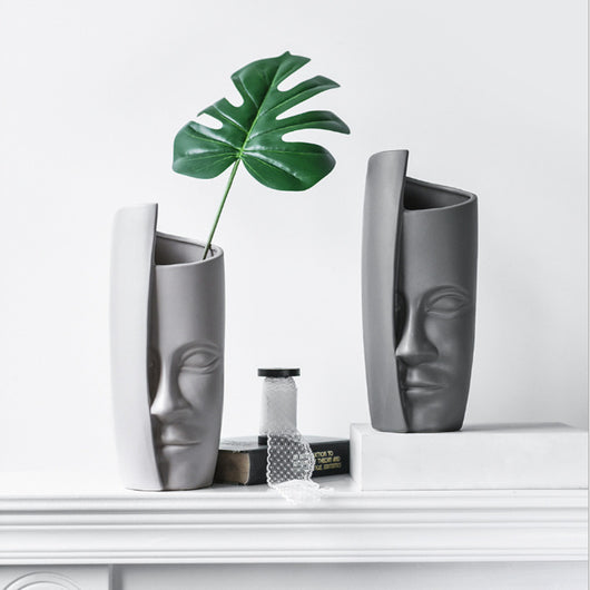 Jarrón de Cristal Artístico con Rostro - Decoración Elegante para Sala y Escritorio - Image 9