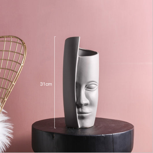 Jarrón de Cristal Artístico con Rostro - Decoración Elegante para Sala y Escritorio - Image 4