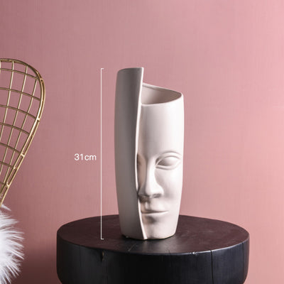 Jarrón de Cristal Artístico con Rostro - Decoración Elegante para Sala y Escritorio - Image 5