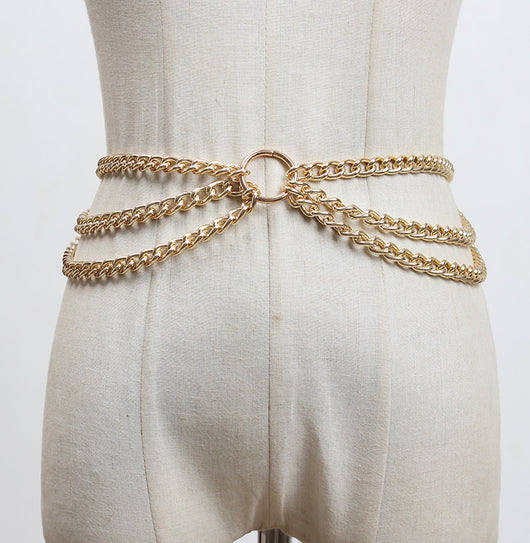 Vestido Elegante con Cinturón Decorativo y Accesorios - Image 6