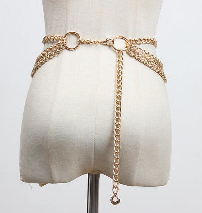 Vestido Elegante con Cinturón Decorativo y Accesorios - Image 3