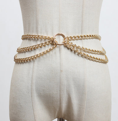 Vestido Elegante con Cinturón Decorativo y Accesorios - Image 4
