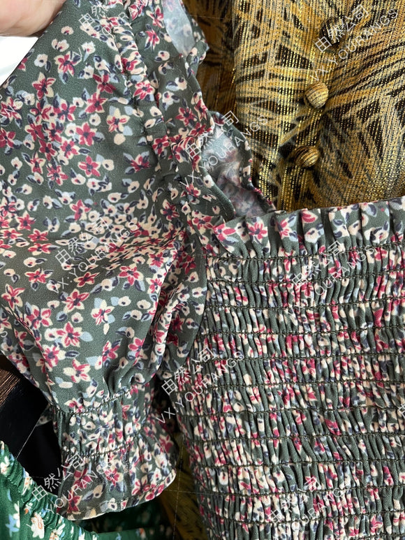 Vestido de Verano Estampado con Mangas Puff - Estilo Australiano Niche AG