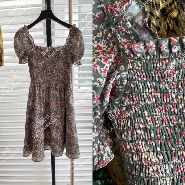 Vestido de Verano Estampado con Mangas Puff - Estilo Australiano Niche AG