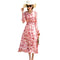 Vestido Midi de Seda Estampado Elegante para Verano