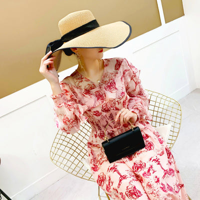 Vestido Midi de Seda Estampado Elegante para Verano - Image 6