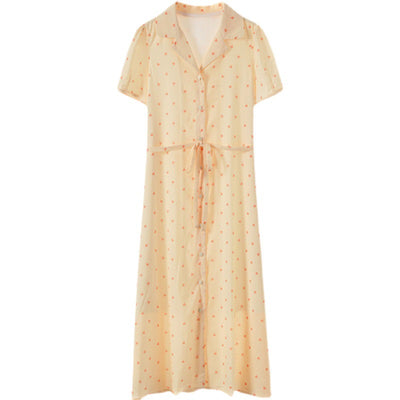 Vestido Floral Corto con Cintura Ajustable y Manga Corta para Mujer - Image 9