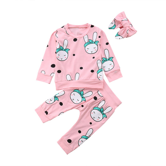 Conjunto de Muñeca Conejo de Tres Piezas con Bandana y Manga Larga - Image 7