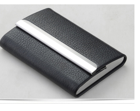 Estuche para Tarjetas de Presentación en Acero Inoxidable con Cierre Magnético de Cuero - Image 9