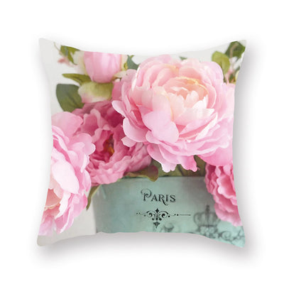 Cojín Decorativo con Flores de Acuarela - Impresión Digital para Hogar, Auto y Oficina - Image 29