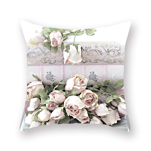 Cojín Decorativo con Flores de Acuarela - Impresión Digital para Hogar, Auto y Oficina - Image 3