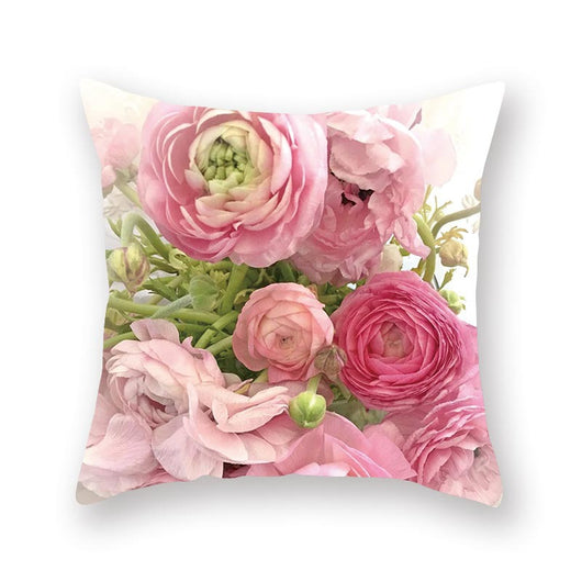 Cojín Decorativo con Flores de Acuarela - Impresión Digital para Hogar, Auto y Oficina - Image 5