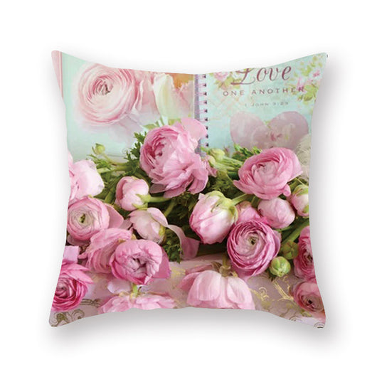 Cojín Decorativo con Flores de Acuarela - Impresión Digital para Hogar, Auto y Oficina - Image 11