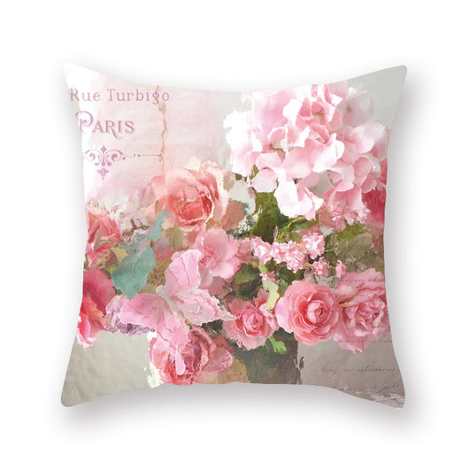 Cojín Decorativo con Flores de Acuarela - Impresión Digital para Hogar, Auto y Oficina - Image 13