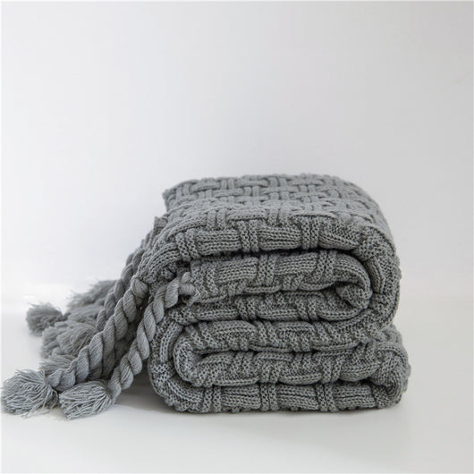 Manta Reversible de Siesta con Borlas - Perfecta para Aire Acondicionado y Oficina - Image 4