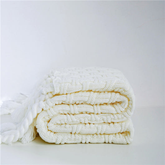 Manta Reversible de Siesta con Borlas - Perfecta para Aire Acondicionado y Oficina - Image 2