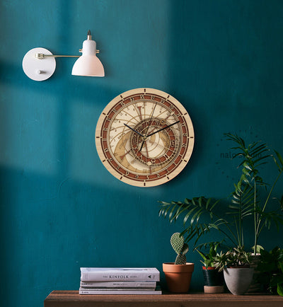 Reloj de Pared Astronómico de Madera - Diseño Moderno para Sala de Estar - Image 8
