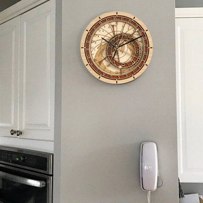 Reloj de Pared Astronómico de Madera - Diseño Moderno para Sala de Estar - Image 4