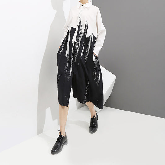 Vestido Camisero Estampado para Mujer