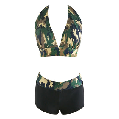Traje de Baño Dividido Camuflaje con Estampado Digital - Image 7
