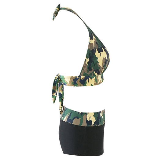 Traje de Baño Dividido Camuflaje con Estampado Digital - Image 10