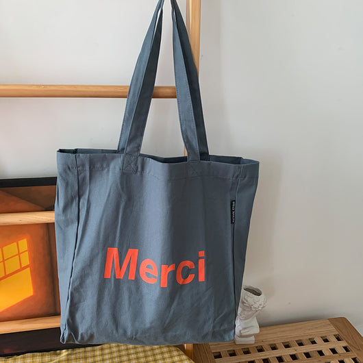 Bolsa de Lona Artística Gran Capacidad Estilo Minimalista