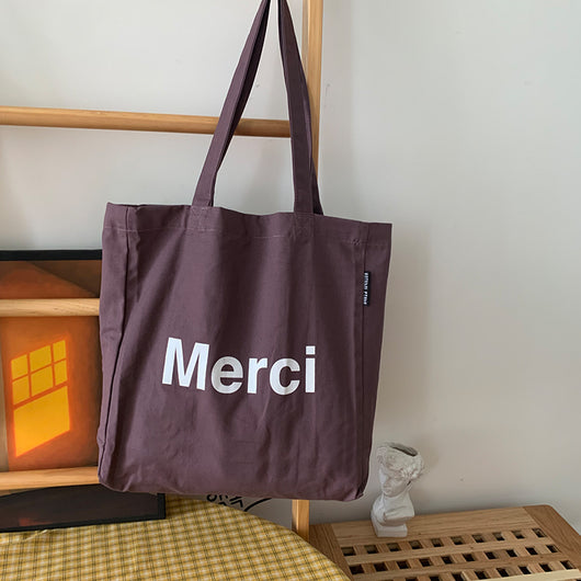 Bolsa de Lona Artística Gran Capacidad Estilo Minimalista - Image 3