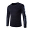 Camiseta Manga Larga de Cuero para Hombre - Cuello Redondo