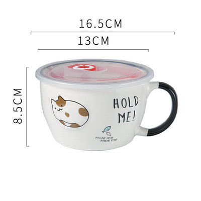 Tazón Adorable para Fideos Instantáneos con Tapa - Image 2